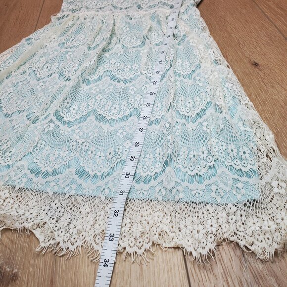 Altard State Womens Dress Size XS Mint Green & Ivory Lace Overlay Cottage Fairy - Picture 15 of 15